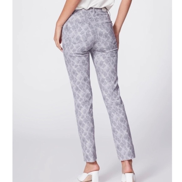 Nwt PAIGE Hoxton Slim Snakeskin Jeans Periscope Viper 26 - Picture 2 of 14